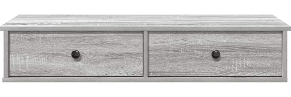 vidaXL Wandregal mit Schubladen Grau Sonoma 100x37,5x19 cm 859964 Bild 4