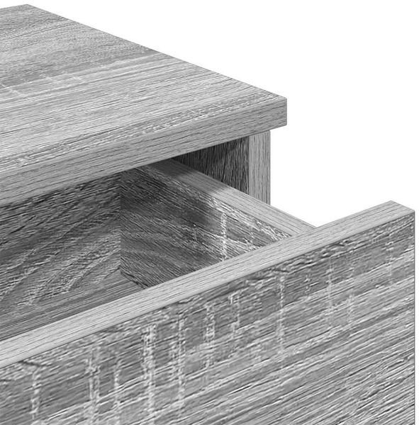 vidaXL Wandregal mit Schubladen Grau Sonoma 100x37,5x19 cm 859964 Bild 8