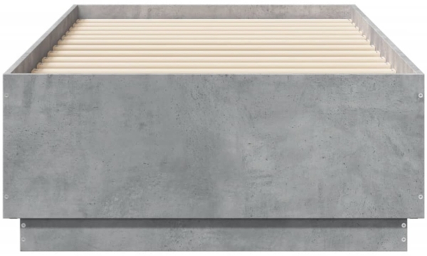 vidaXL Bettgestell Betongrau 90x190 cm Holzwerkstoff 3209754 Bild 6