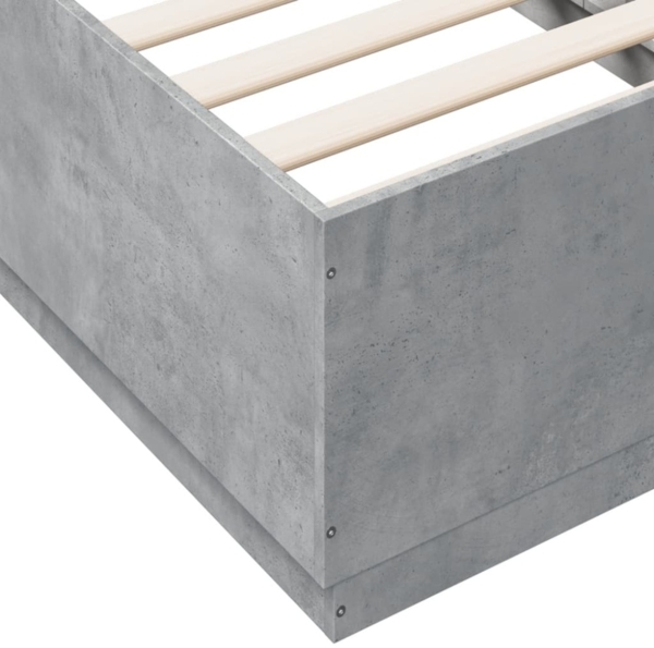 vidaXL Bettgestell Betongrau 90x190 cm Holzwerkstoff 3209754 Bild 7