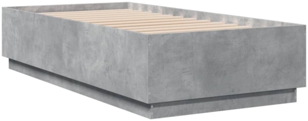 vidaXL Bettgestell Betongrau 90x190 cm Holzwerkstoff 3209754 Bild 8
