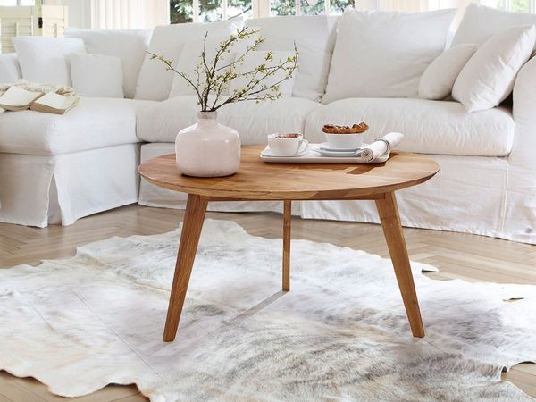 Moebel-Eins Couchtisch AUSTIN Couchtisch rund 70 cm, Material Massivholz, AUSTIN Couchtisch rund 70 cm, Material Massivholz