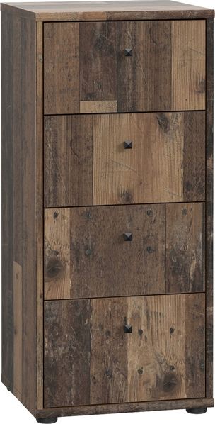 Kommode >TEMPRA2< 4 Schubladen, in Old – Wood Vintage - 38,6x85,5x34,8cm (BxHxT)