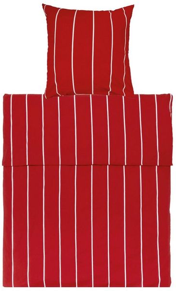 Lavea Bettwäsche Dünne Streifen, Set aus 1x 80x80cm Kissenbezug 1x 135x200cm Bettdeckenbezug, 100% Baumwolle, kuschelig weiche Bettwäsche für Ihr tägliches Wohlbefinden, 2 teilig, Weich, hautfreundlich & mit hochwertigem Reißverschluss
