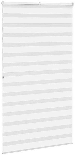 vidaXL Doppelrollo Weiß 125x200 cm Stoffbreite 120,9 cm Polyester 4014786 Bild 4