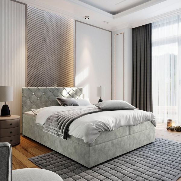 Masseno Boxbett RIVA 160x200 cm mit Bonell Matratze und Topper