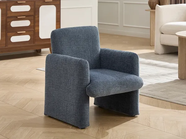 Vente-unique - MESUTO Sessel Stoff Blau - B 52,5 cm x H 61,5 cm x L 53 cm