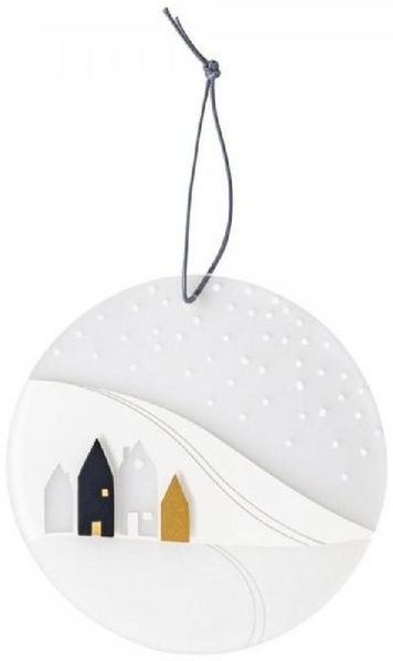 Räder Schneetag Glashänger Schneelandschaft D. 12cm