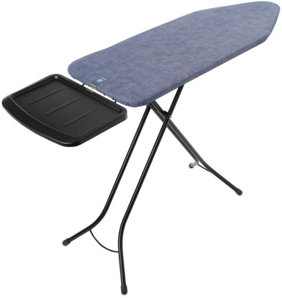 Brabantia Bügelbrett Bügeltisch C, 124 x 45 cm, Dst-Ablage Solide, Bügelfläche 124x45 cm, Fairtrade-zertifiziert