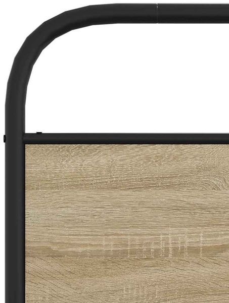 vidaXL Bettgestell ohne Matratze 100x200 cm Räuchereiche Holzwerkstoff 4100351 Bild 8