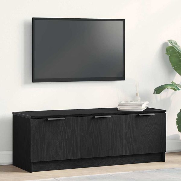 vidaXL TV-Schränk Schwarz Eichen-Optik 102 x 35 x 36,5 cm 862770