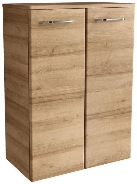 FACKELMANN MILANO Doppel Midischrank 30 cm breit, Braun hell