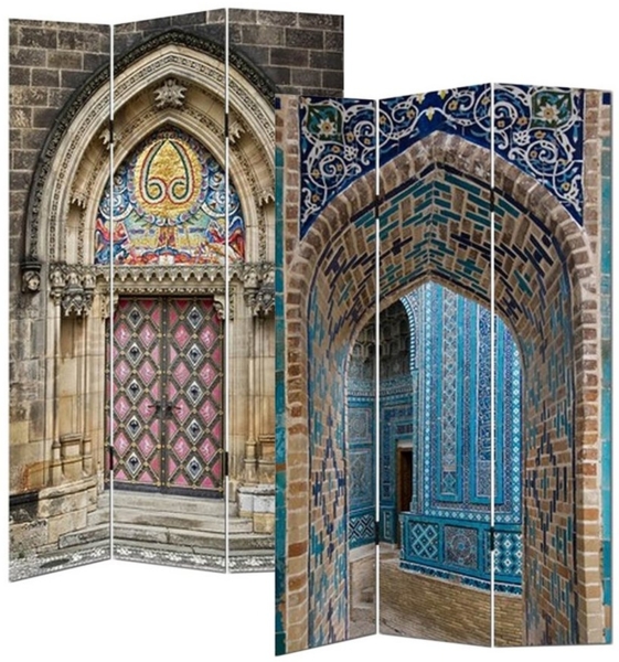 HTI-Line Paravent Paravent Architektur (Stück, 1 St, 1 Paravent), Raumteiler Sichtschutz Trennwand Bild 3