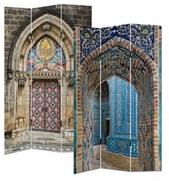 HTI-Line Paravent Paravent Architektur (Stück, 1 St, 1 Paravent), Raumteiler Sichtschutz Trennwand Bild 4