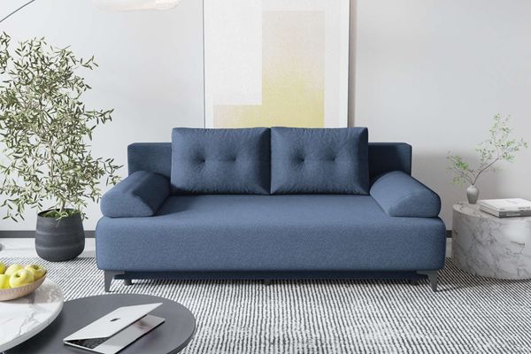 99rooms Fiora Schlafsofa Strukturstoff NEVE Blau