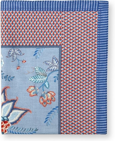 PiP Studio Tischläufer Flower Festival Tischläufer Blue 50 x 150 cm, Table Runner Flower Festival Blue 50x150cm