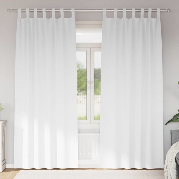 vidaXL Verdunkelungs-Vorhänge mit Ringen 2 pcs Reinweiß 260 x 140 cm 4107607