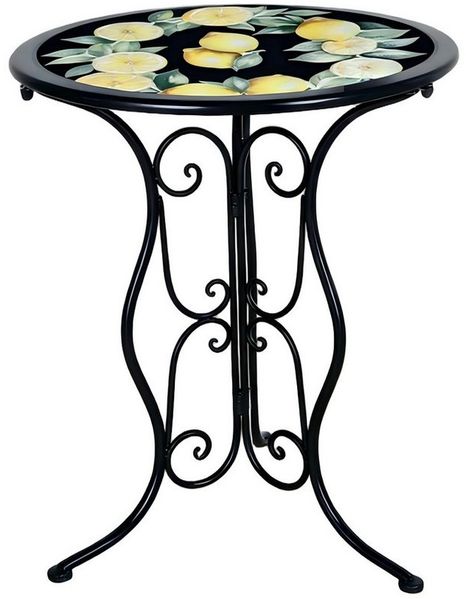 HTI-Living Gartentisch Gartentisch Menton Schwarz (Stück, 1-St, 1 Gartentisch)