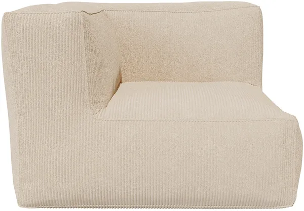 Vente-unique - NOUMARA Sessel StoffSamt Beige - B 95 cm x H 80 cm x L 95 cm