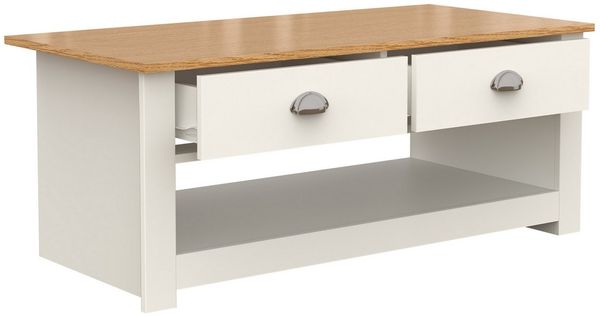VCM Beistelltisch & Couchtisch Balusa 920348 Weiß H. 42 x B. 104 x T. 50 cm
