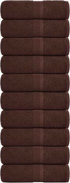 vidaXL Gästetücher FROGN 10 Stk. Braun 30x50 cm 360 g/m² 136757
