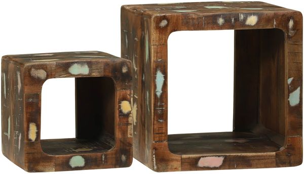 vidaXL TV-Einheiten 2 pcs Mehrfarbig Massives upgecyceltes Holz 4104550