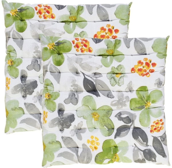 REDBEST Stuhlkissen Stuhlkissen 2er-Pack, Blumen Bild 1