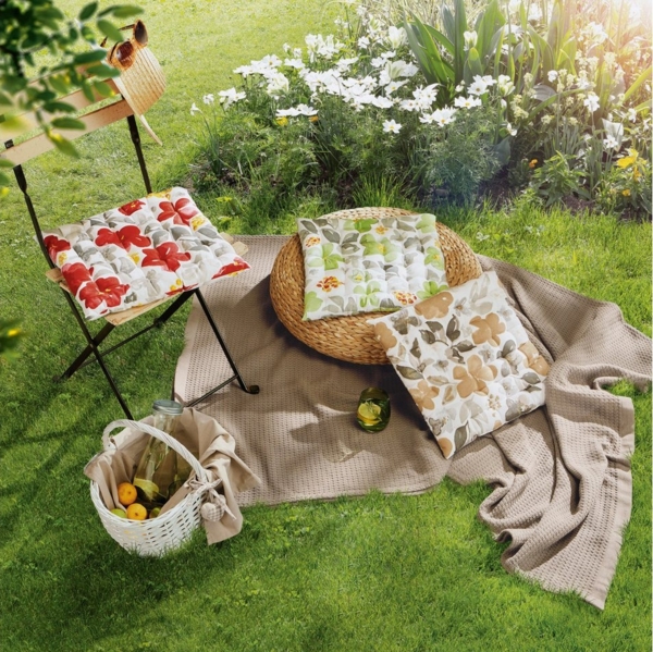 REDBEST Stuhlkissen Stuhlkissen 2er-Pack, Blumen Bild 2