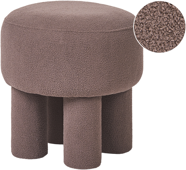 Hocker CANBY Bouclé Braun