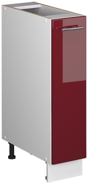 Apothekerschrank Fame-Line Bordeaux Hochglanz/Weiß 20 cm ohne Arbeitsplatte Vicco
