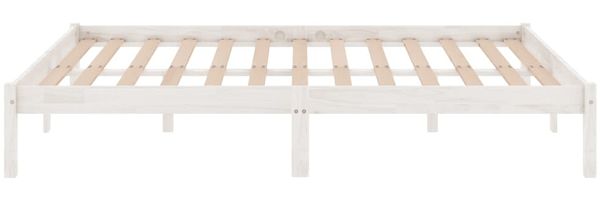 vidaXL Massivholzbett Weiß 150x200 cm Bild 5