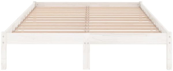 vidaXL Massivholzbett Weiß 150x200 cm Bild 4