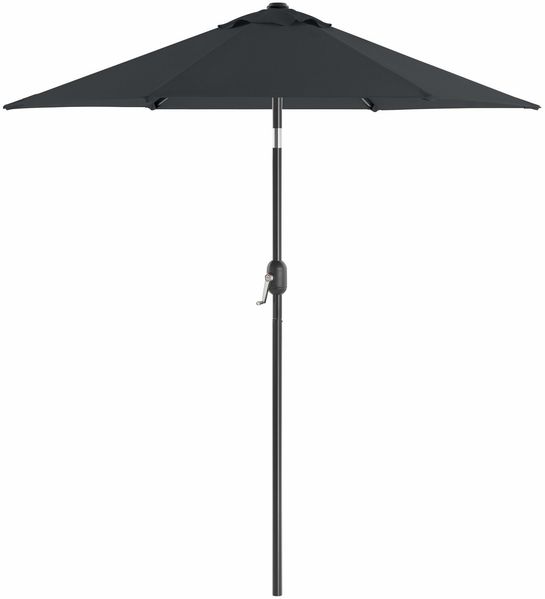 Songmics Sonnenschirm mit UV-Schutz bis UPF 50+, knickbar, Metall / Polyester grau, Ø 2 x 2,15 m
