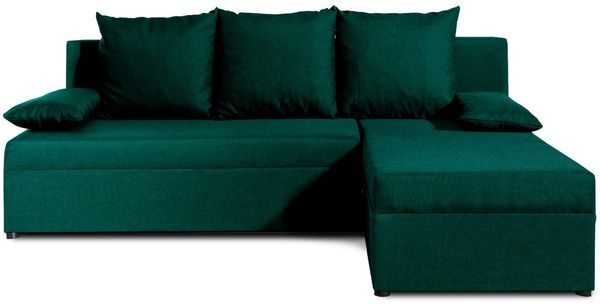 MOEBLO Ecksofa ARON, Couch L-Form Polstergarnitur mit Beidseitig Montierbarer Ottomane – Flexibles Polstersofa für Ihr Zuhause, (BxHxT): 206x90x146 cm