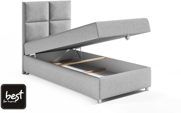 Best for Home Boxspringbett mit Bettkasten Trinity K2 Single Bonell-Matratze inkl. 7 cm Topper (Einzelbett, Hotelbett, Polsterbett gepolstertes Kopfteil, Jugendbett, Kinderbett versch. Größen, 70x200 80x200 90x200 100x200 cm), verschiedene Liefermöglic... Bild 6