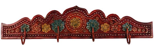 Guru-Shop Kleiderhaken Indische Vintage Hakenleiste, Garderobe,..