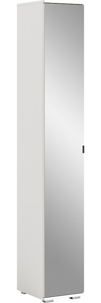 Spiegelschrank Pescara / Prego, Holzwerkstoff, Weiß, Verspiegelt, 30 x 191 x 37 cm