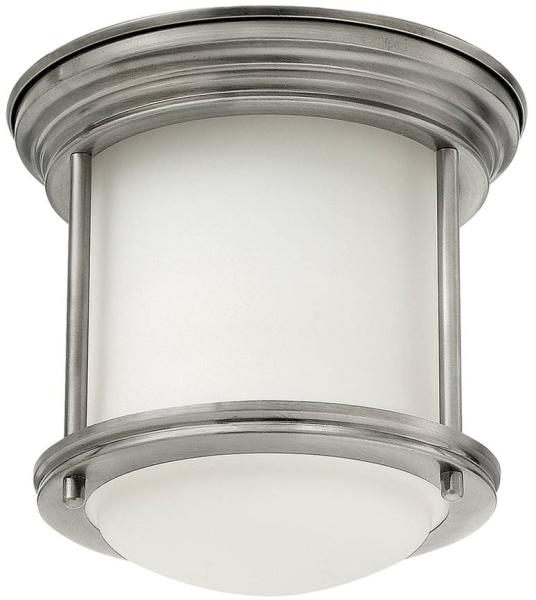 Elstead Hadrian 1 Light Deckenleuchte Opalglas Nickel antik