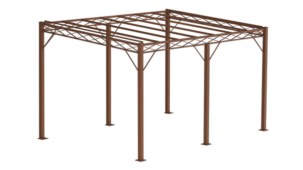 ELEO Pergola rechteckig Sicilia 4 x 3 m unbeschichtet