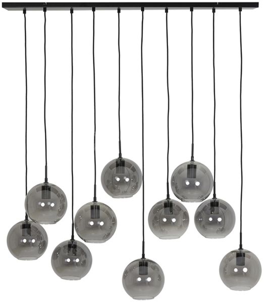 Deckenleuchte Hängeleuchte SUBAR von Light & Living 10 Lichtpunkte 124 x 35 x 120 cm Rauchglas