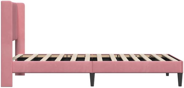 vidaXL Bettrahmen mit Kopfteil Rosa 90 x 200 cm Samt 42027482 Bild 5
