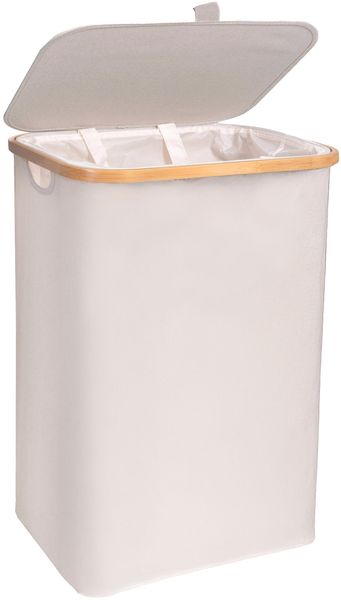osoltus Wäschesortierer Nelson 1-Fach Wäschekorb Bambus beige 60 cm