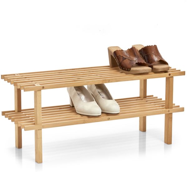 HTI-Living Bambus Schuhregal 2 Ablagen