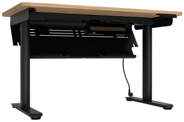Ergotopia Kabelwanne für Desktopia One Schreibtisch – Kabelmanagement & Kabelführung unter Tisch, breitenverstellbar, Schwarz