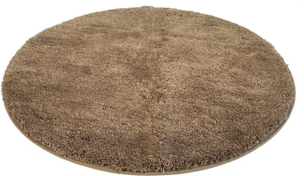 KiNZLER Badematte Chaozhou, Höhe 20 mm, rutschhemmend beschichtet, fußbodenheizungsgeeignet, Polyester, rund, Badteppich, Uni Farben, weich, als rechteckig, rund & Set erhältlich