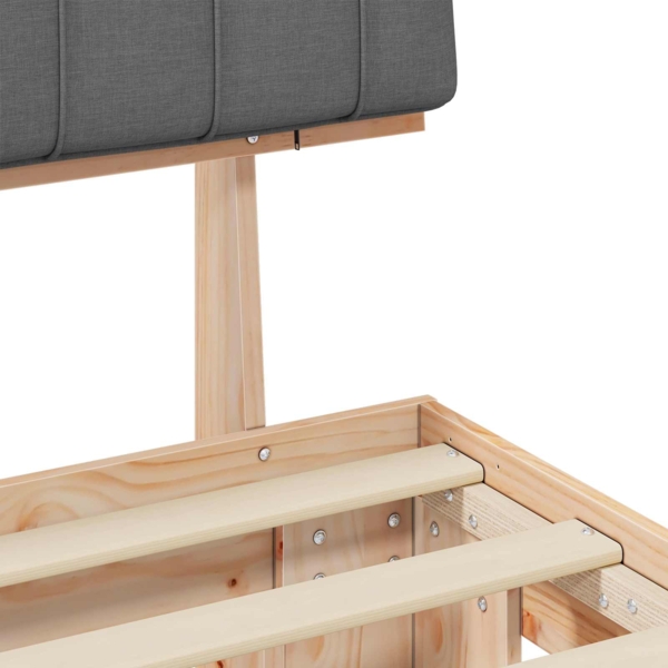 vidaXL Bettgestell mit gepolstertem Kopfteil Hellgrau 100x200 cm 877509 Bild 7