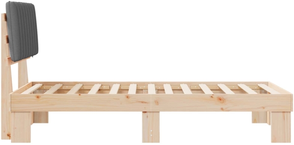 vidaXL Bettgestell mit gepolstertem Kopfteil Hellgrau 100x200 cm 877509 Bild 5