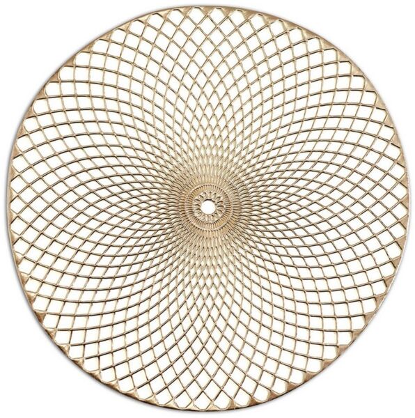 Basera® Platzset 6er-Platzset Ornament Kunststoff rund, (6-St), gold, Ø 36,5 cm