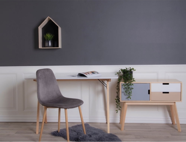 Schreibtisch, weiß und natur, 120 x 60 x 75 cm Bild 7