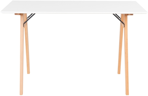 Schreibtisch, weiß und natur, 120 x 60 x 75 cm Bild 2